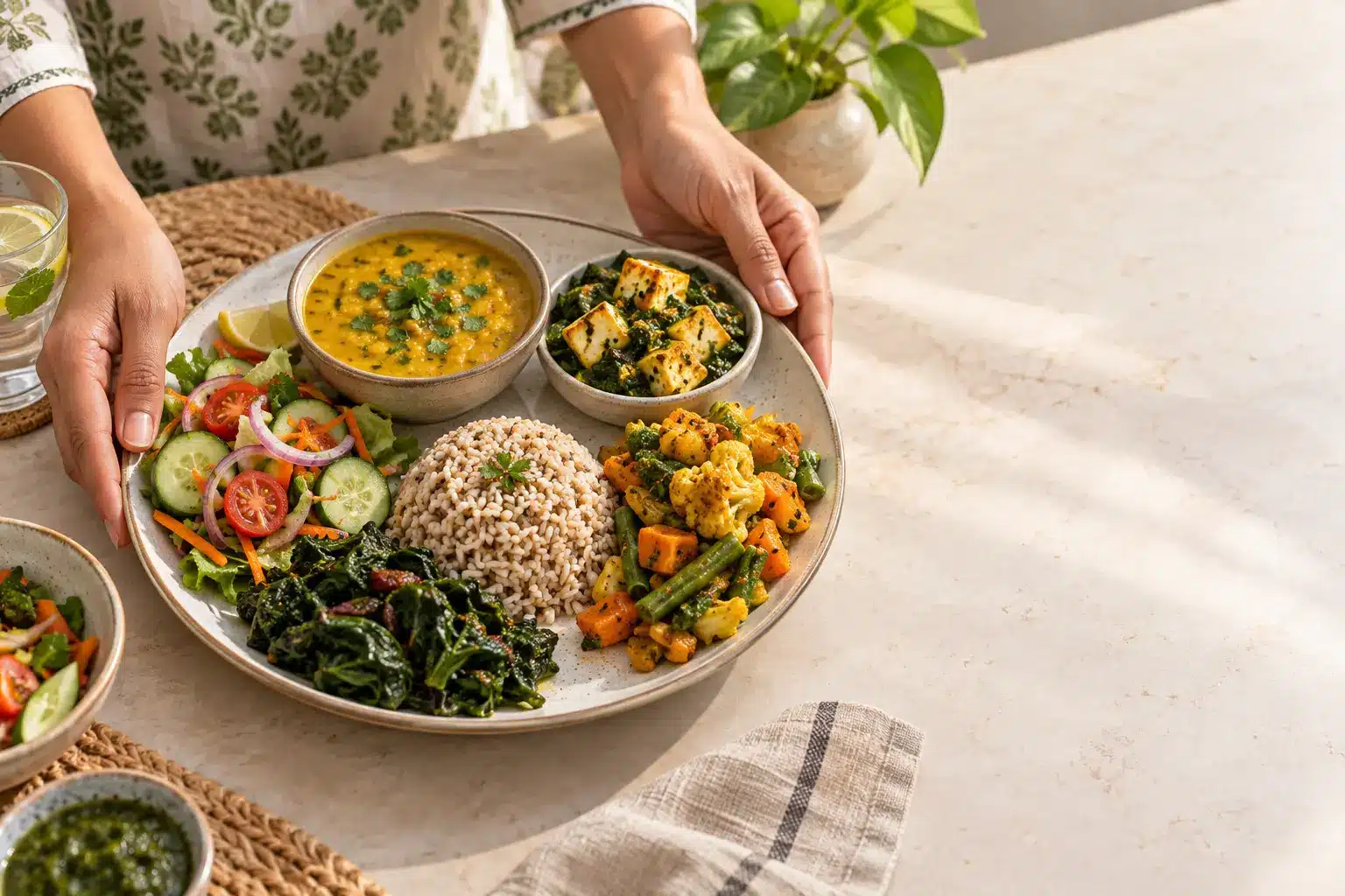 Protein and fibre-rich Indian meal for preventing weight regain