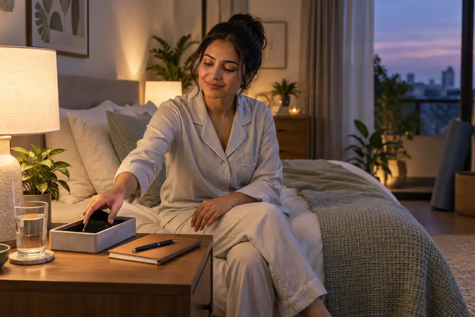 Healthy evening routine supporting sustainable weight maintenance